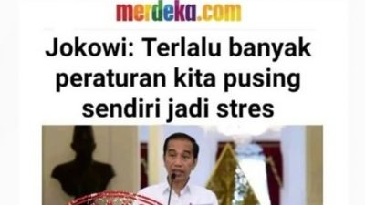 [HOAKS atau FAKTA]: Jokowi Stres Banyak Peraturan di Indonesia
