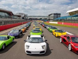 Rayakan 60 tahun, 382 unit Lamborghini berkumpul di sirkuit Silverstone