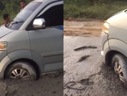 Mobil Viral yang Terobos Jalan Dicor Kini Sukses Jadi ‘Monumen’, Ternyata Gara-gara Sopirnya Ngantuk