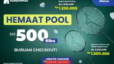 Dapatkan Diskon s.d Rp500 Ribu untuk Pembelian Raket Badminton di AladinMall, Ada Gratis Ongkir Juga!