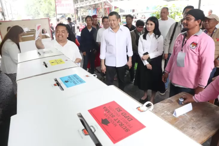 Apresiasi  Warga Paseban Antusias Datang ke TPS, Liliana Tanoesoedibjo: Warga Negara Harus Memilih